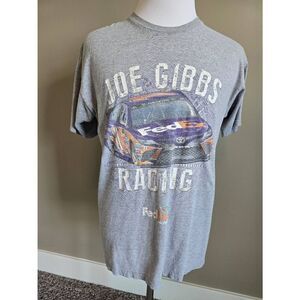 Joe Gibbs Racing T-Shirt Sz L Gray